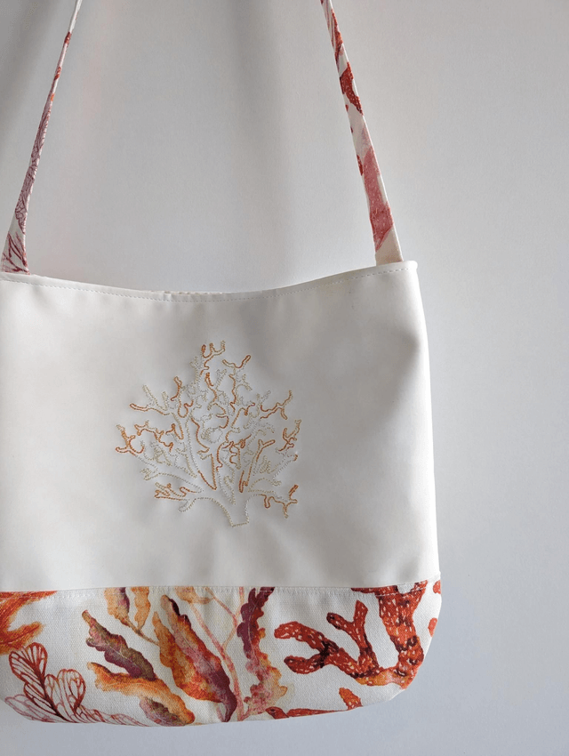 Sac Corail et similicuir