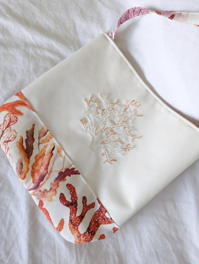 Sac Corail et similicuir
