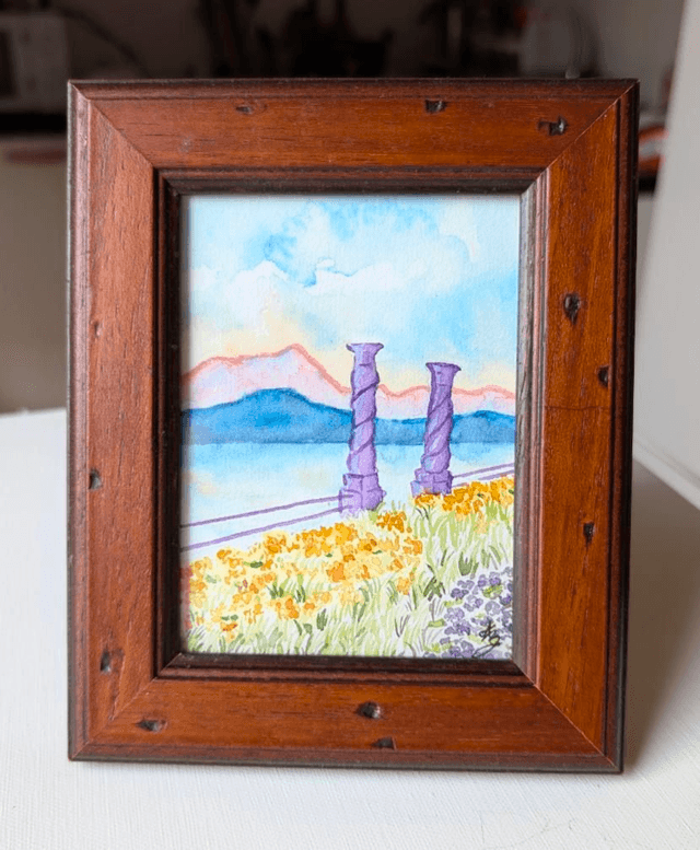 Varenna • Aquarelle originale encadrée