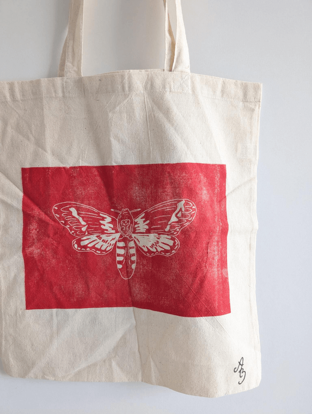 Tote bag Linogravure papillon