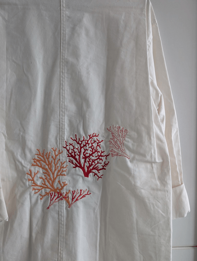 Bleu de chine blanc L • Corail